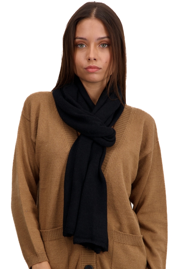 Baby Alpaca accessories scarf mufflers vancouver black 210 x 45 cm